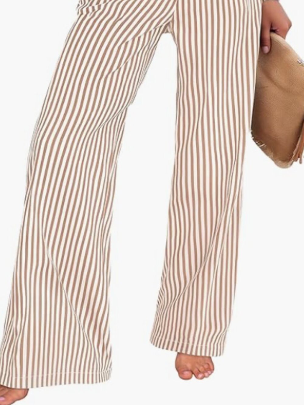 ANRABESS Womens Palazzo Pants, Striped & Gingham, Lounge & Casual